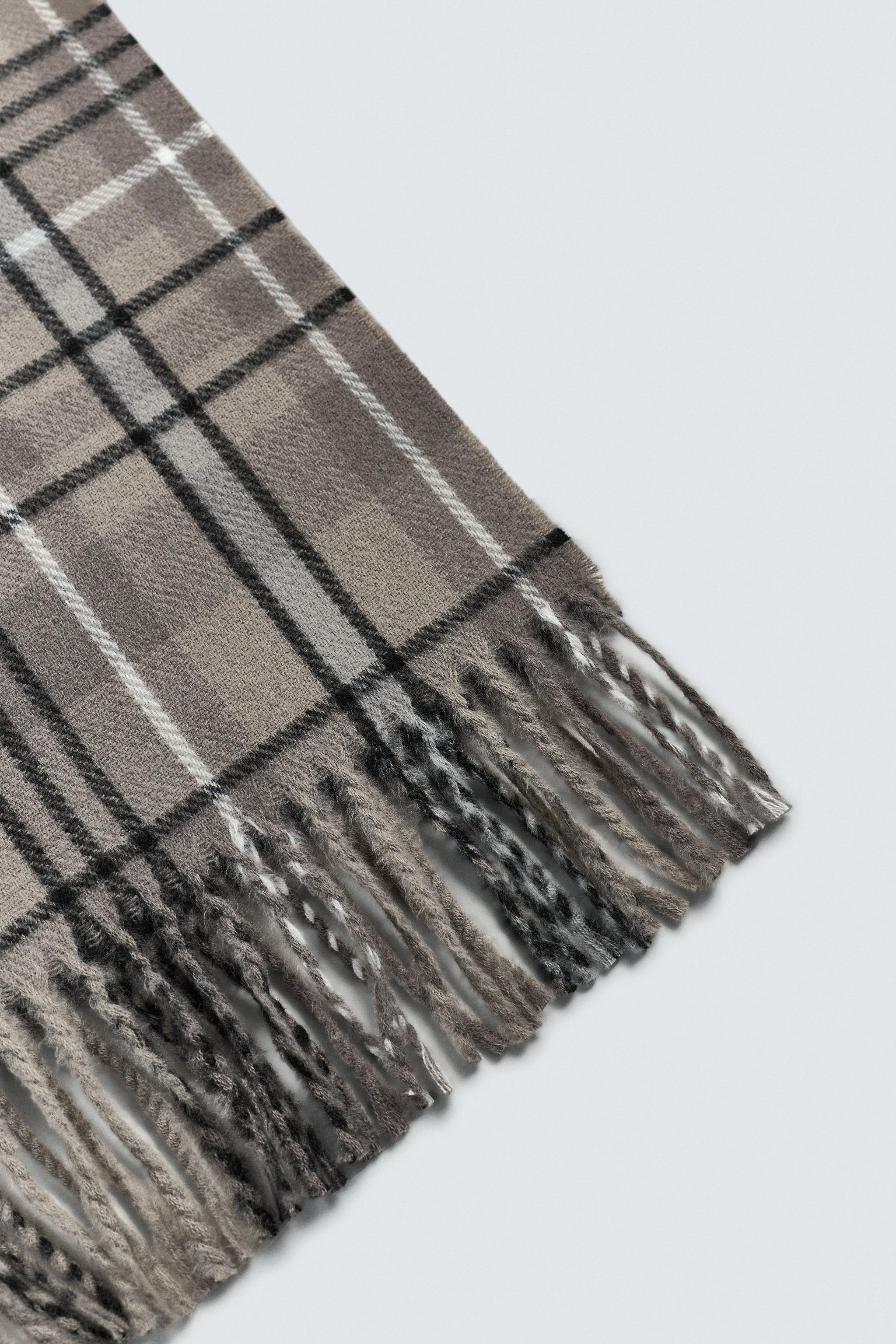 COMBINED PLAID SCARF